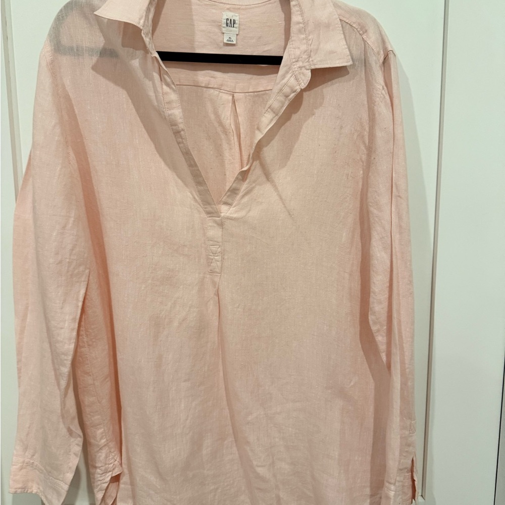 Gap Light Pink Linen Shirt